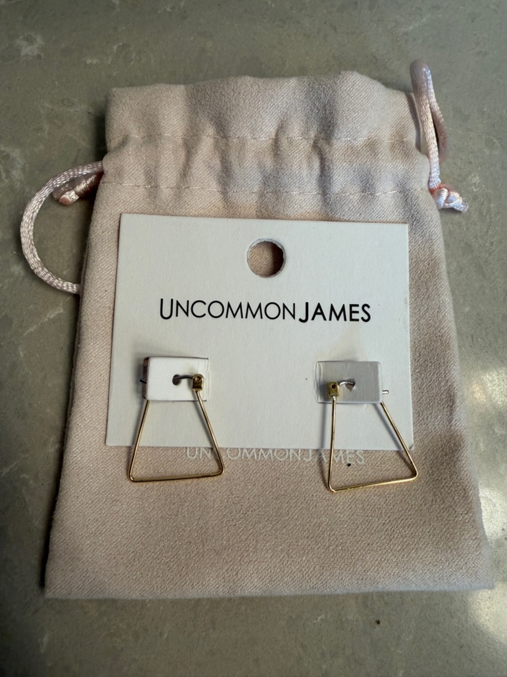 Uncommon James Delicate Gold Open Triangle Earrings